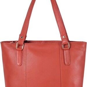Red-orange Vegan Leather Tote Bag NWT